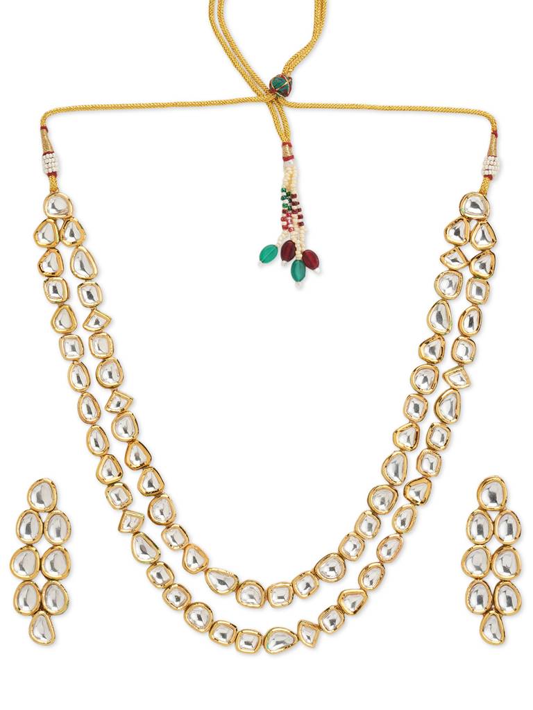 Meira Kundan Glow String Necklace Set : WFSE126