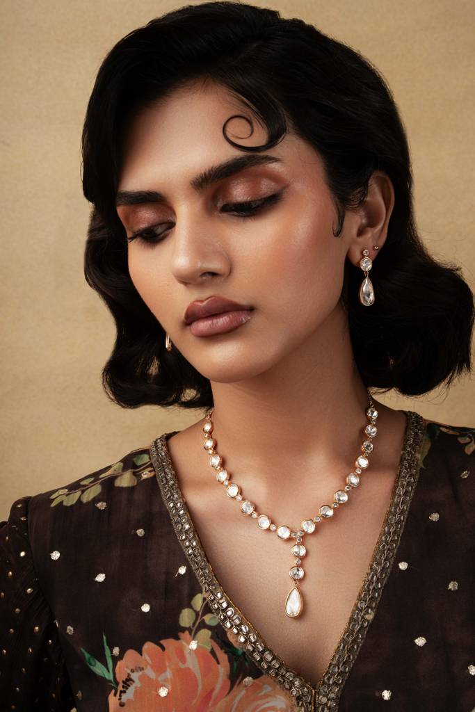 Brilliance Of Meira Polki Necklace Set : WFSE127