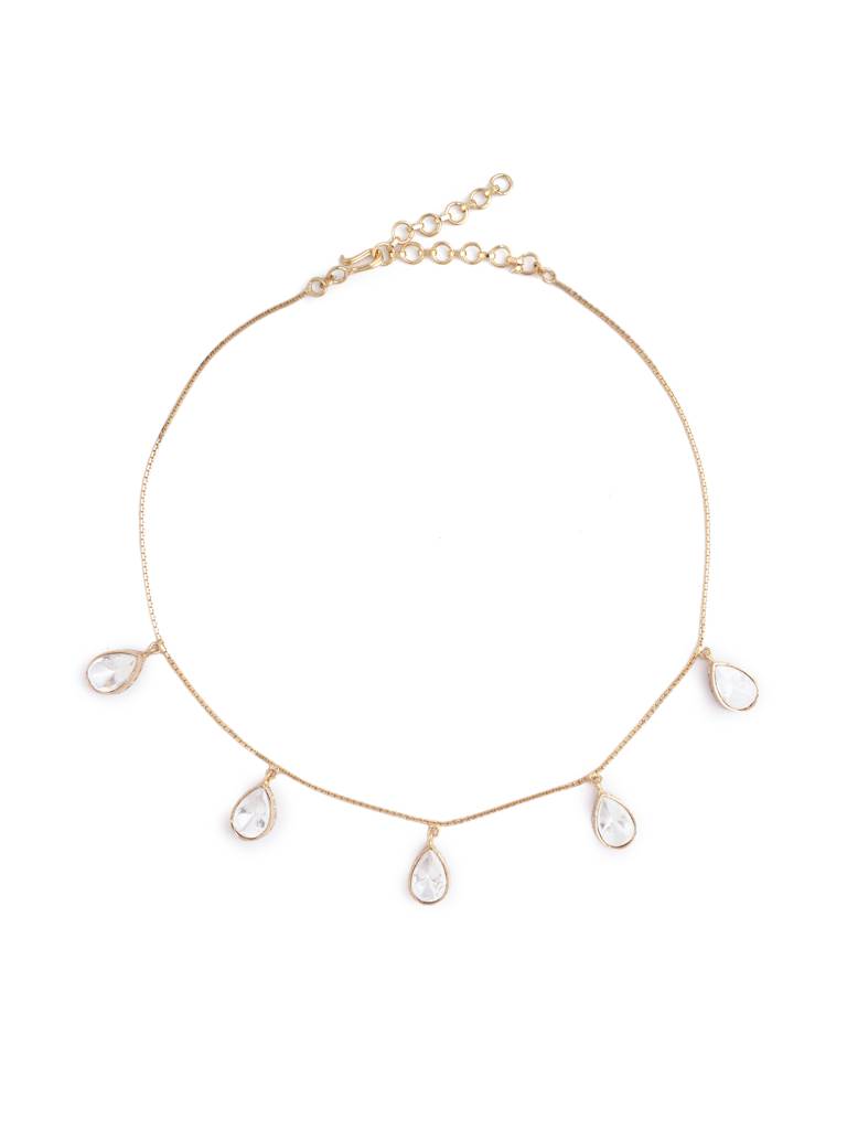 Pristine Polki Drop Necklace Set : WFSE150