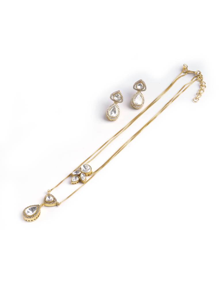 Layered Polki Necklace Set : WFSE151