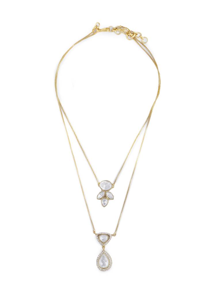 Layered Polki Necklace Set : WFSE151