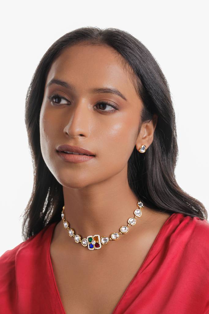 Glimmer Of Kundan Choker Set : WFSE156