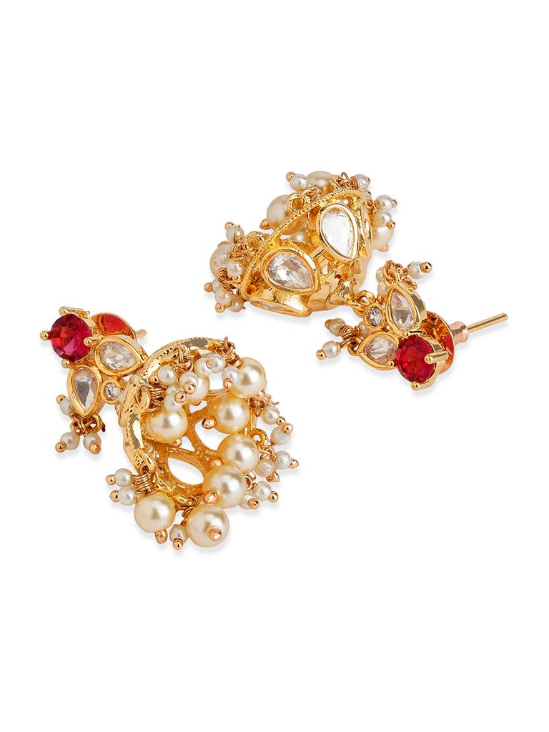 Multi-Jeweled Kundan Floral Choker Set : WFSE169