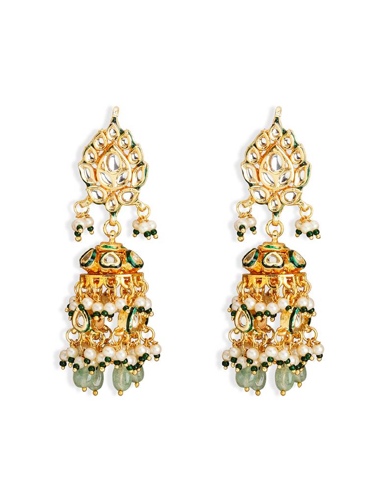 Cascading Kundan Necklace Set : WFSE172