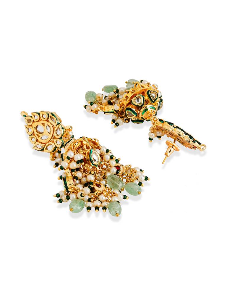 Cascading Kundan Necklace Set : WFSE172
