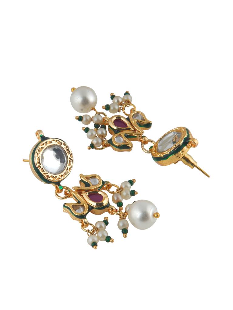 Pearl Strung Navratna Necklace Set : WFSE176