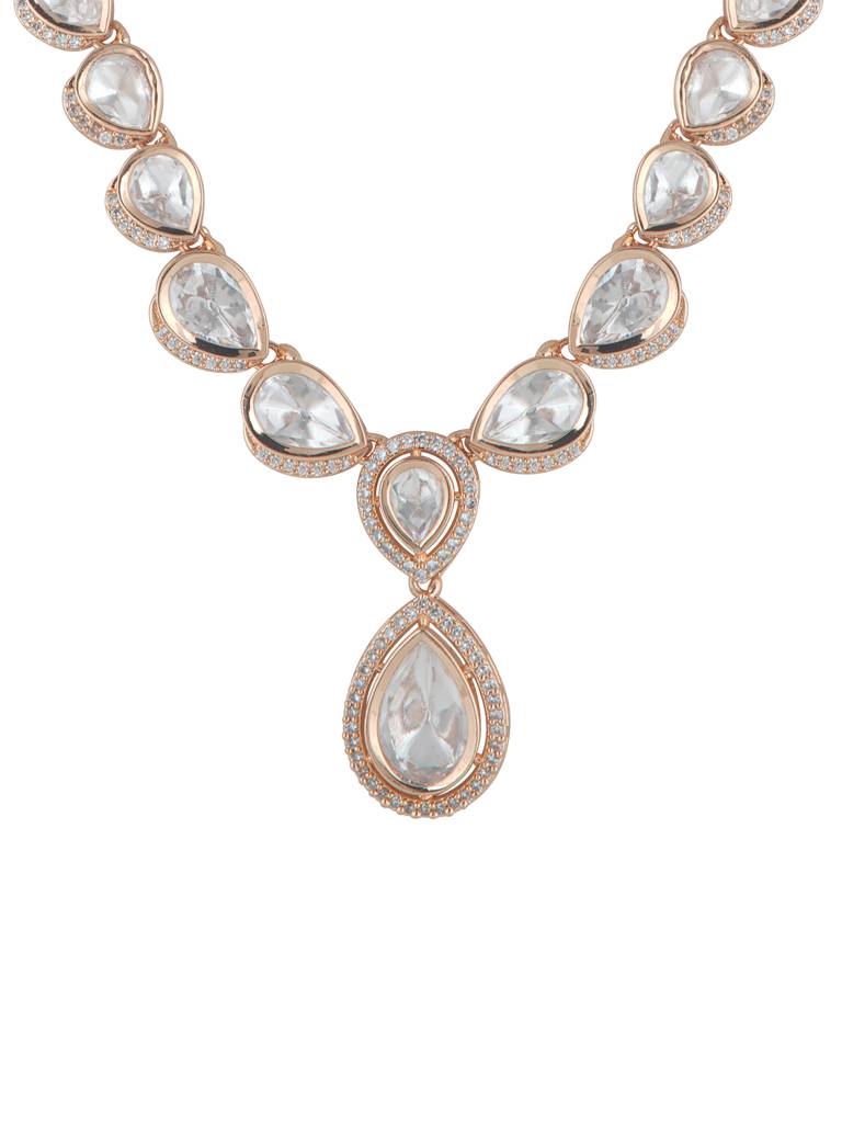 Meira Droplets Of Polki Necklace Set : WFSE179