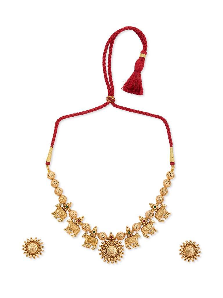 Traditional Kamdhenu Necklace Set : WFSE193