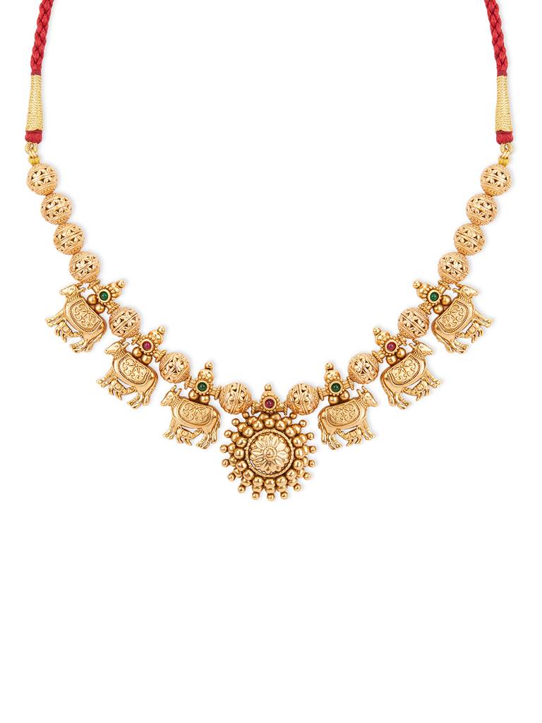 Traditional Kamdhenu Necklace Set : WFSE193