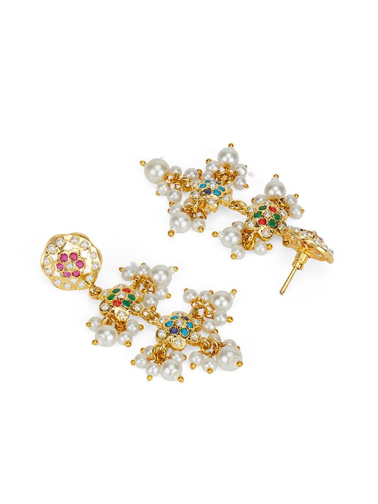 Enchanted Multicolour Jadau Necklace Set : WFSE200