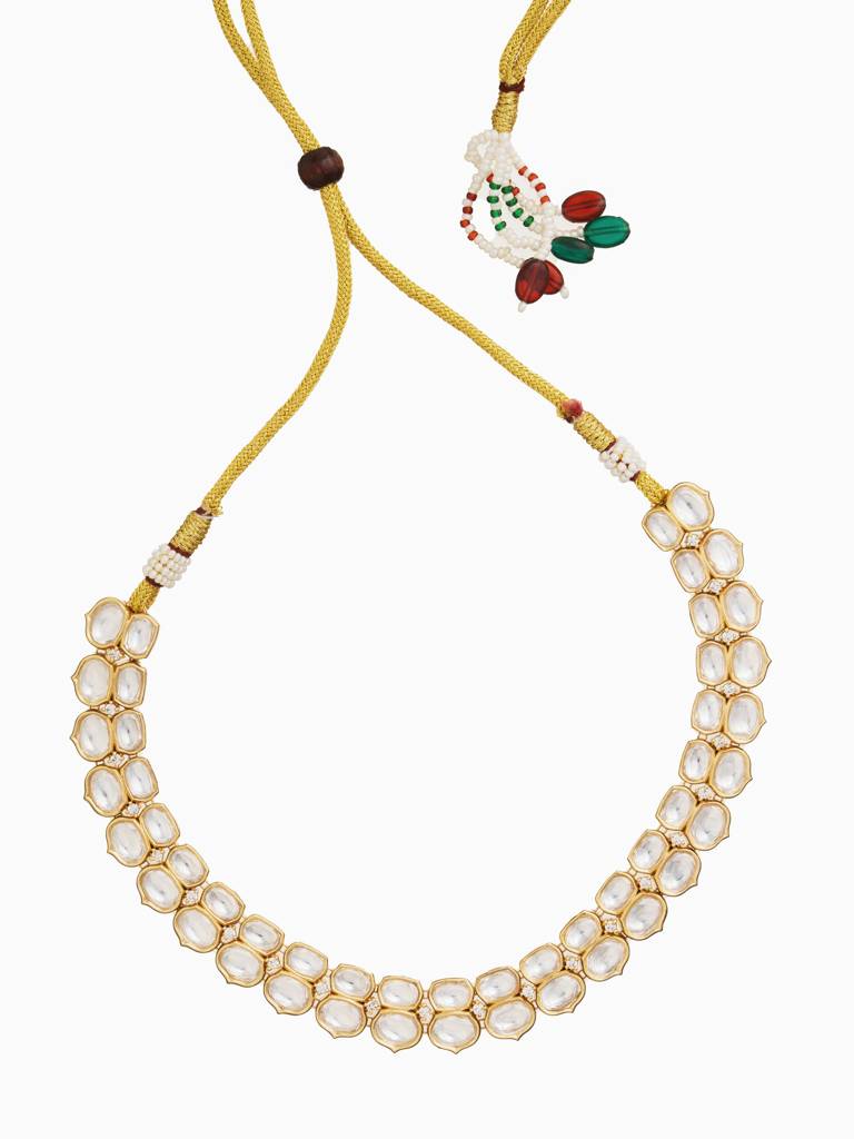 Regal Dual-Strand Kundan Bridal Necklace : WFSE84