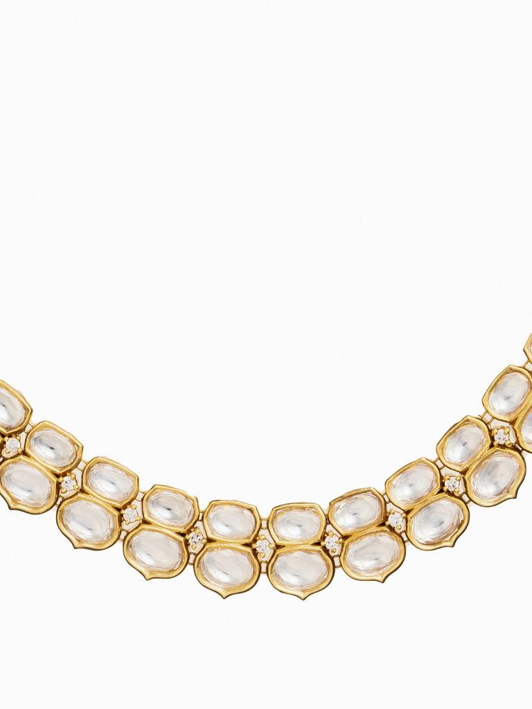 Regal Dual-Strand Kundan Bridal Necklace : WFSE84