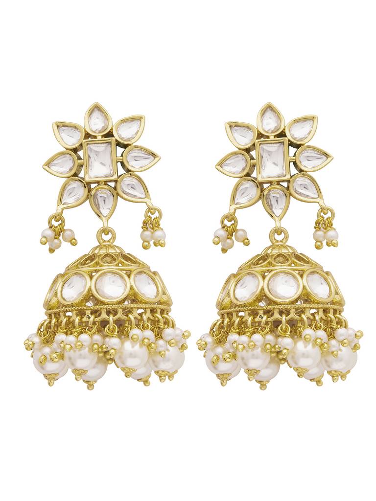 Kundan Embellished Choker Set With Pearl Drops : WFSE93