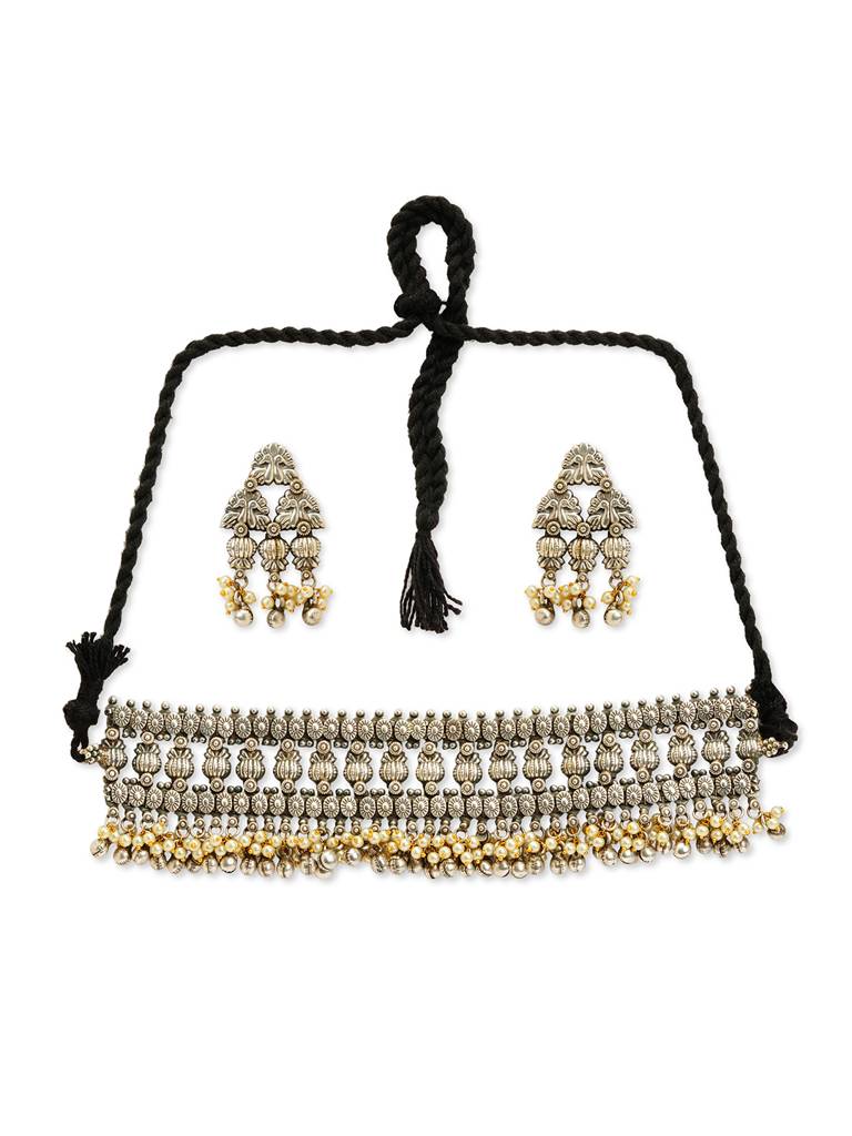Gypsy Song Of Nakshi Oxidised Choker Set : WFSO11