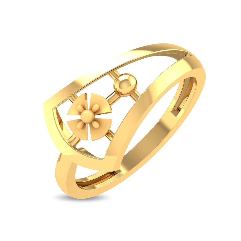 Kisna 14K Yellow Gold Zaviera Ring For Women : WG10022