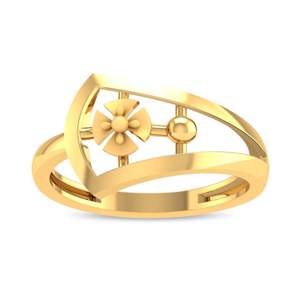 Kisna 14K Yellow Gold Zaviera Ring For Women : WG10022