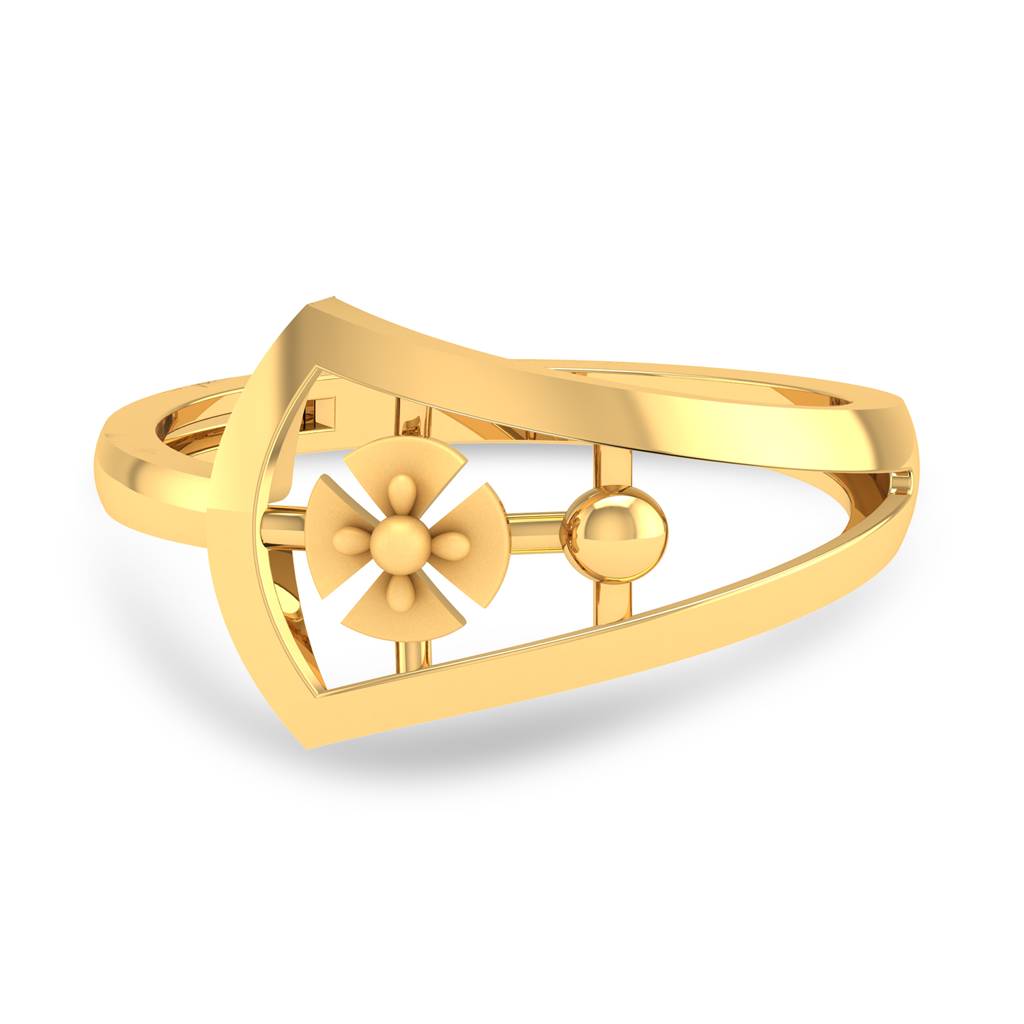 Kisna 14K Yellow Gold Zaviera Ring For Women : WG10022
