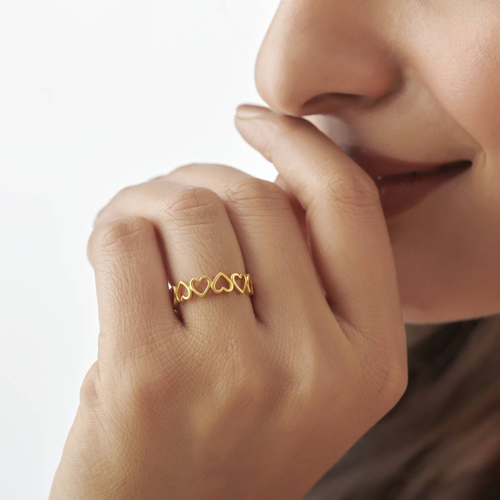 Kisna 14K Yellow Gold Cardiova Ring For Women : WG10030