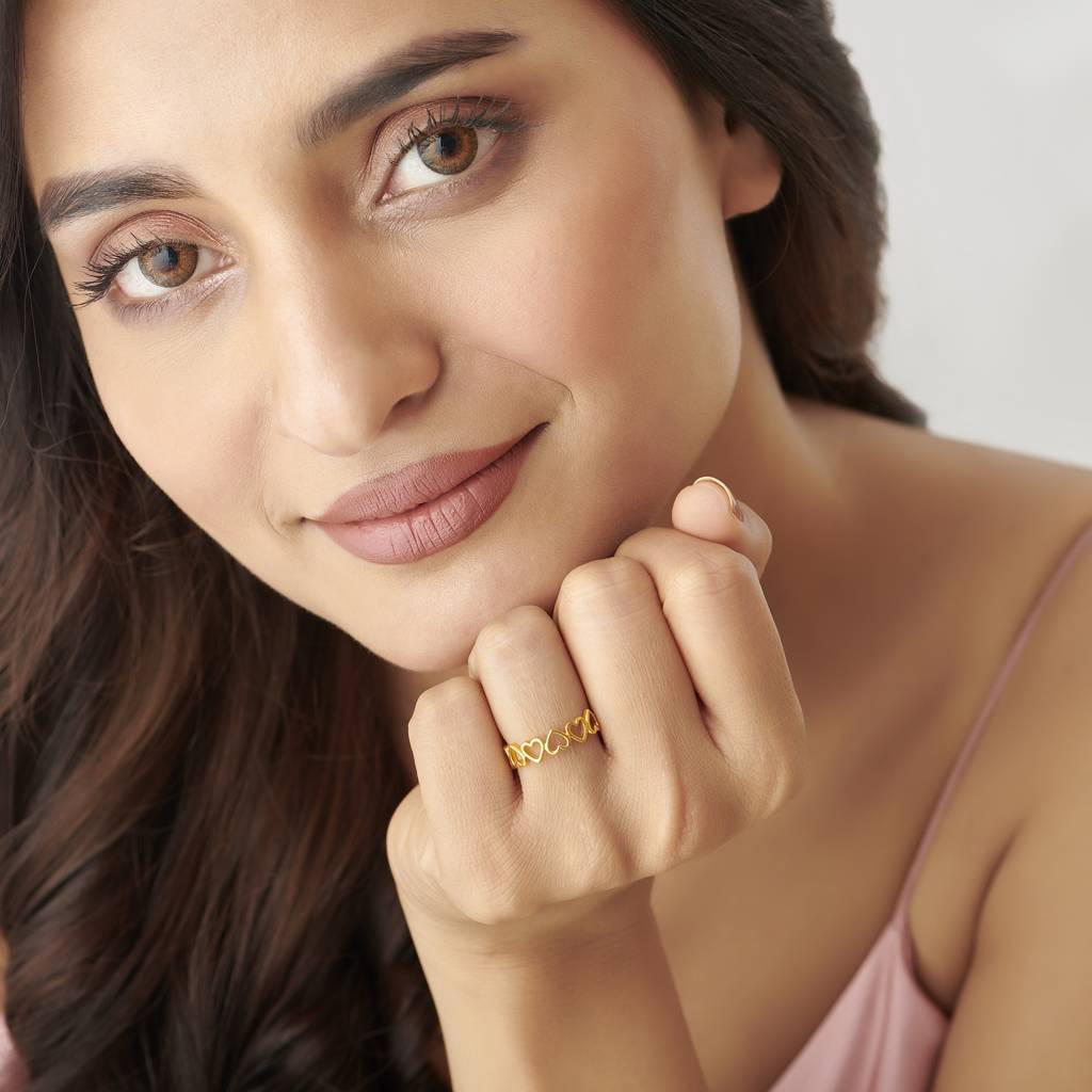 Kisna 14K Yellow Gold Cardiova Ring For Women : WG10030