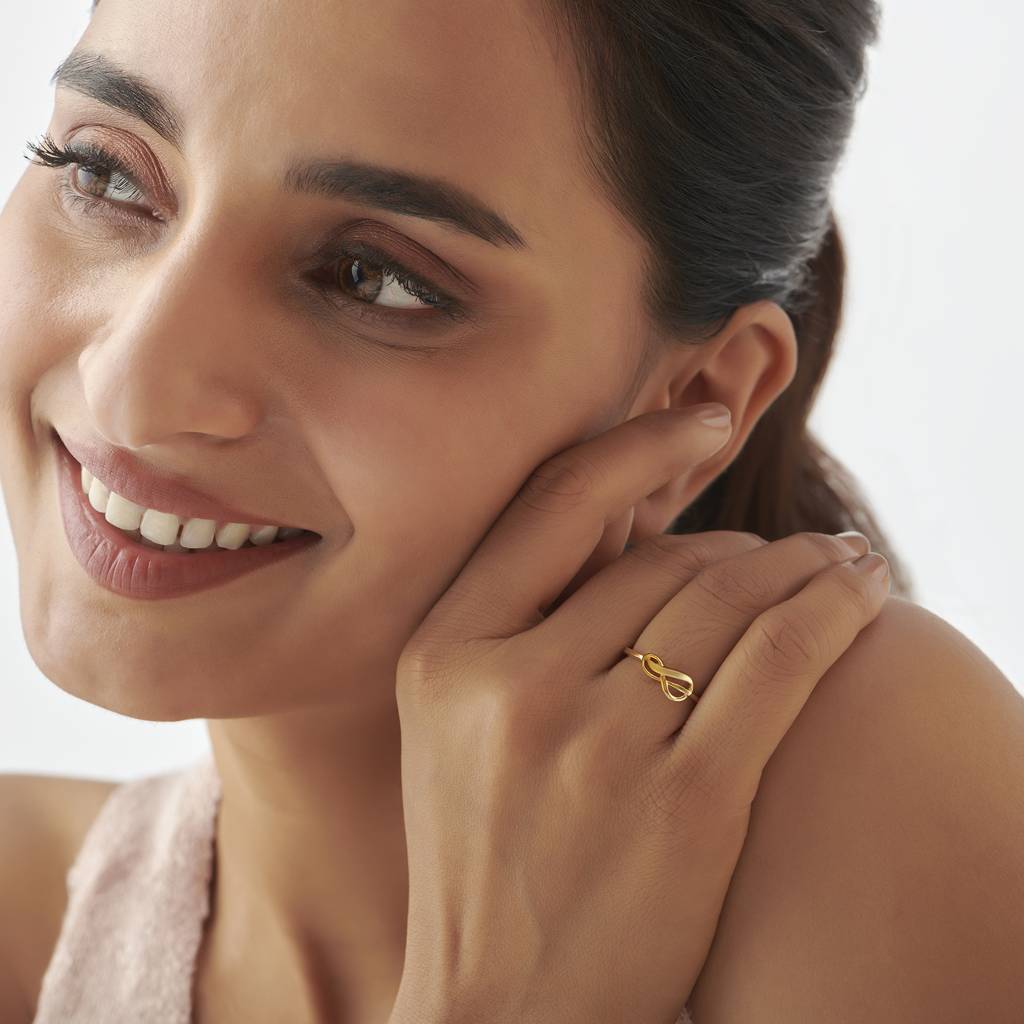 Kisna 14K Yellow Gold Infinia Ring For Women : WG10036