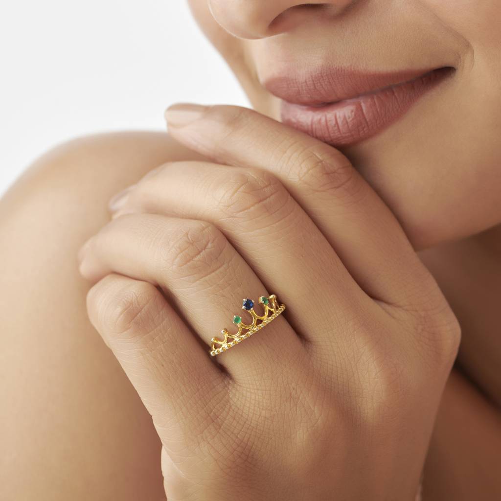 Kisna 14K Yellow Gold Royalia Ring For Women : WG10046