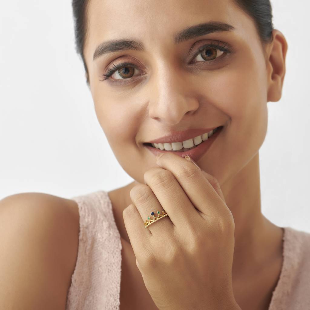 Kisna 14K Yellow Gold Royalia Ring For Women : WG10046