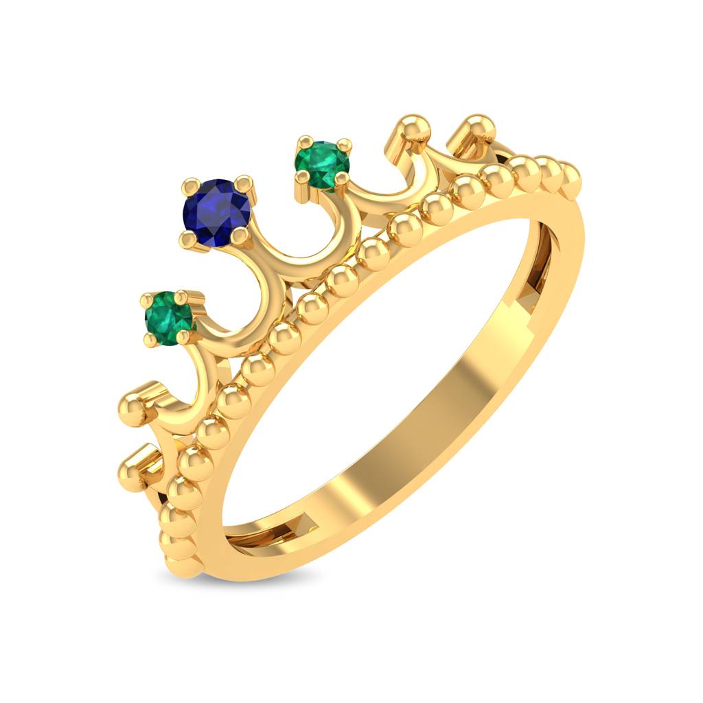 Kisna 14K Yellow Gold Royalia Ring For Women : WG10046