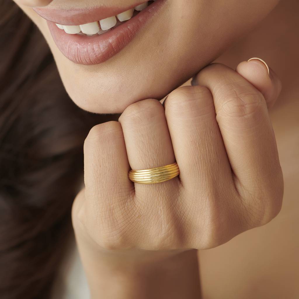 Kisna 14K Yellow Gold Brilliance Ring For Women : WG10053