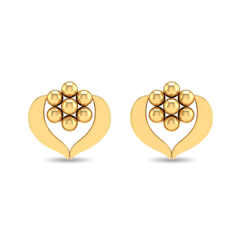 Kisna 14K Yellow Gold Auristella Earrings : WG10073