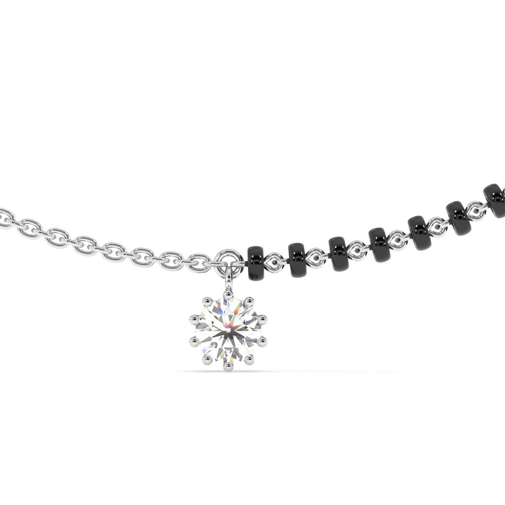 Eclipse Solitaire Anklet In 92.5 Sterling Silver : WH-AK-002-SL(SG)