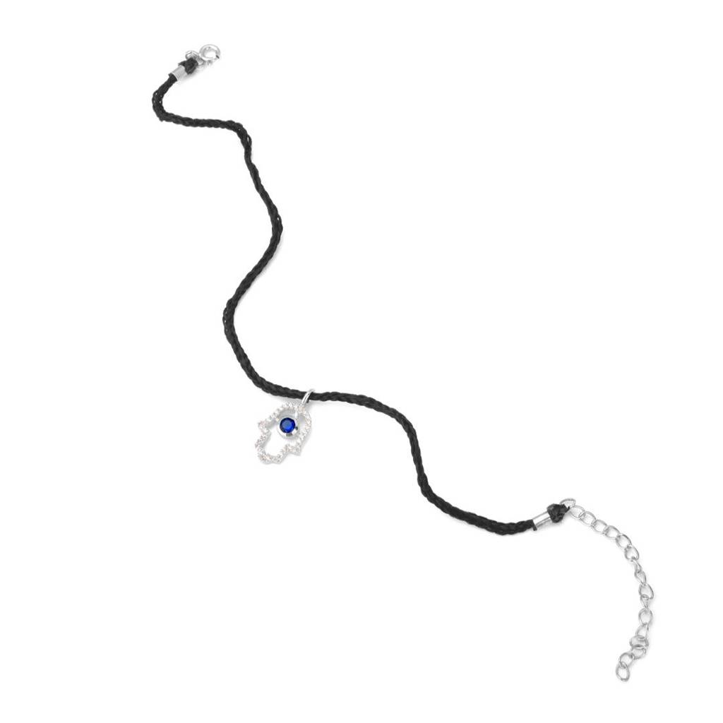 Hamsa Evil Eye Anklet : WH-AK-024-SL(SG)