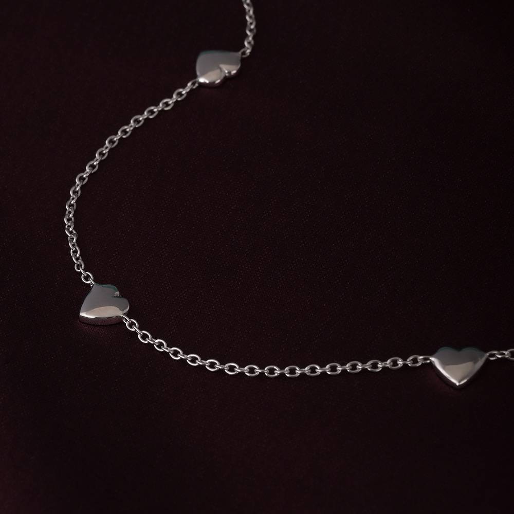 Heartfelt Elegance Anklet In Sterling Silver : WH-AK-026-SL(PR)