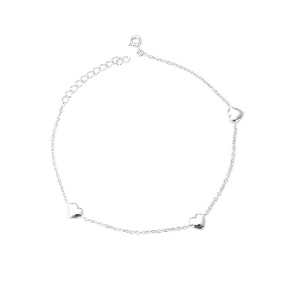 Heartfelt Elegance Anklet In Sterling Silver : WH-AK-026-SL(SG)