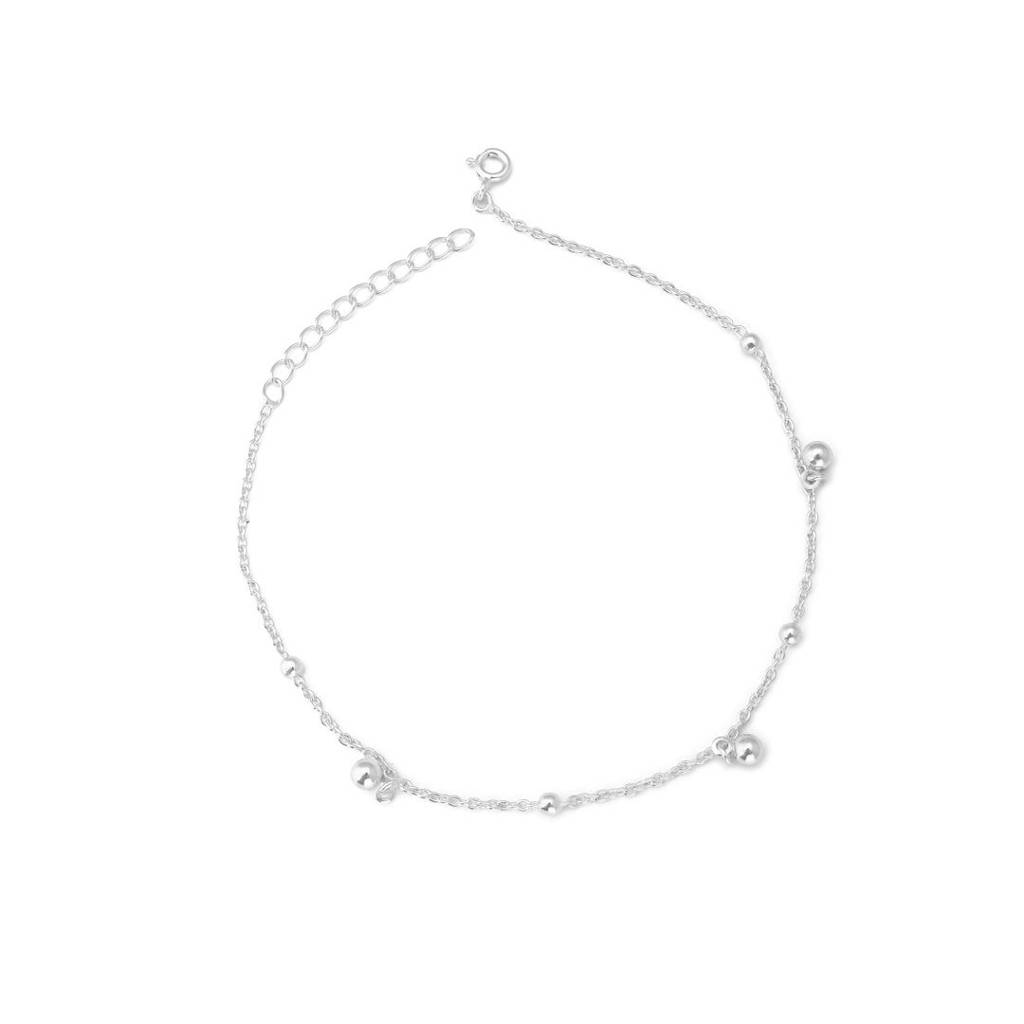 Dangle Bead Anklet In 92.5 Sterling Silver : WH-AK-031-SL(PR)
