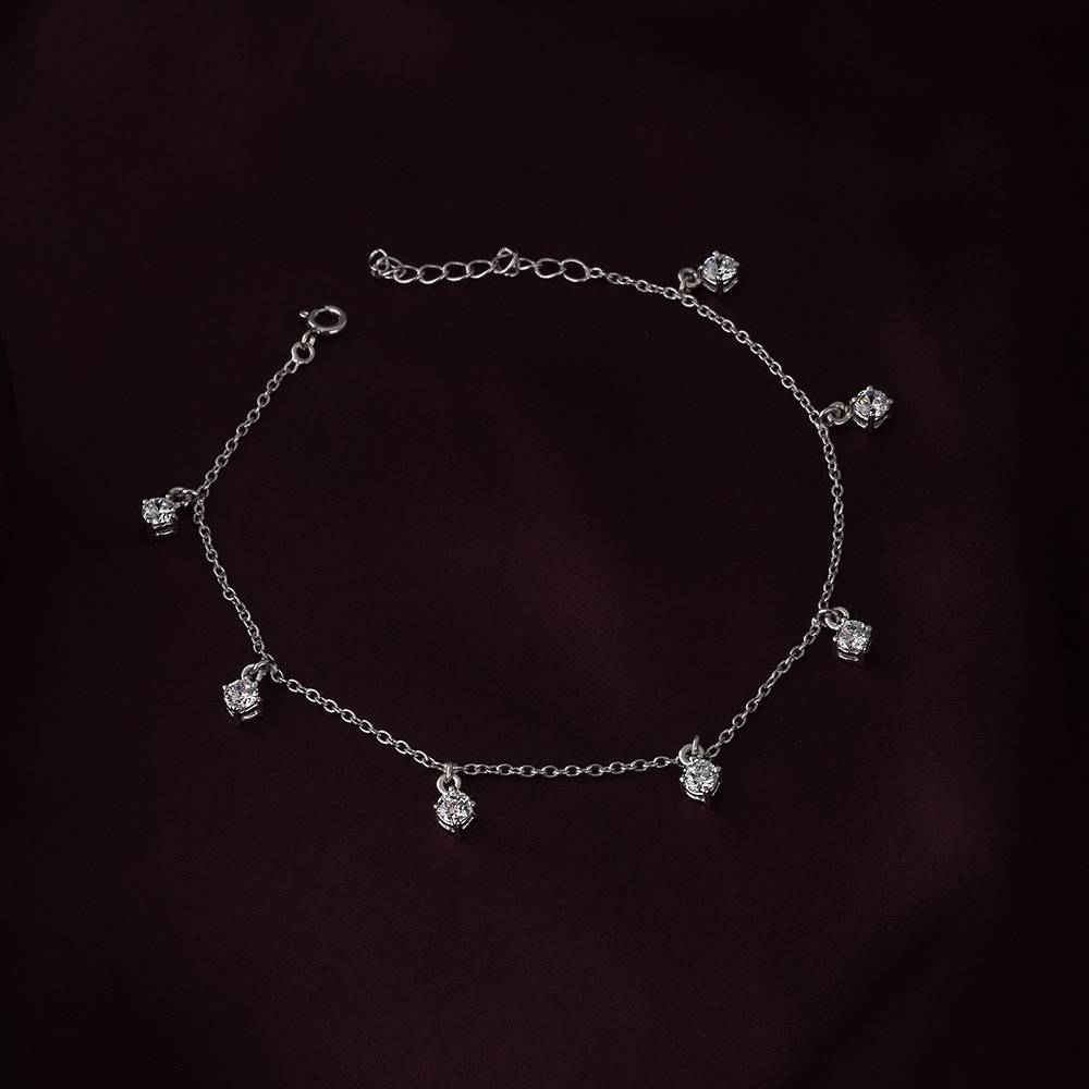 Regal Diamond Anklet In 92.5 Sterling Silver : WH-AK-032-SL(PR)