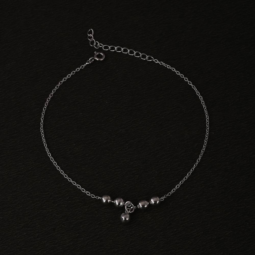 Shimmering Beads Anklet In 92.5 Sterling Silver : WH-AK-033-SL(PR)