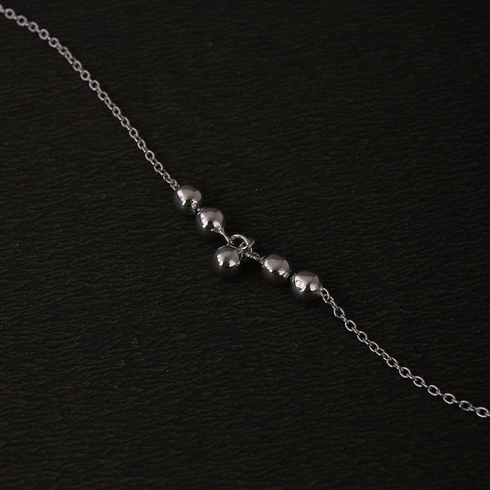 Shimmering Beads Anklet In 92.5 Sterling Silver : WH-AK-033-SL(PR)