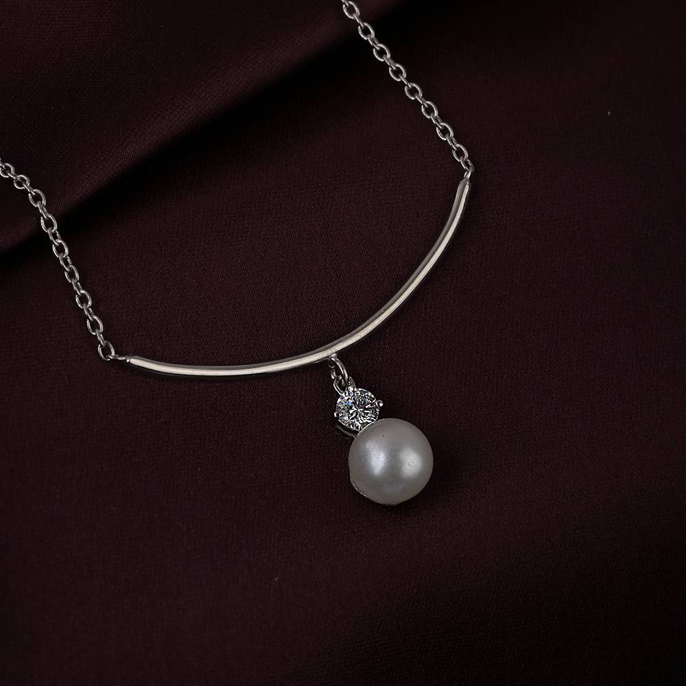 Pearl Drop Diamond Anklet In 92.5 Sterling Silver : WH-AK-034-SL(SG)