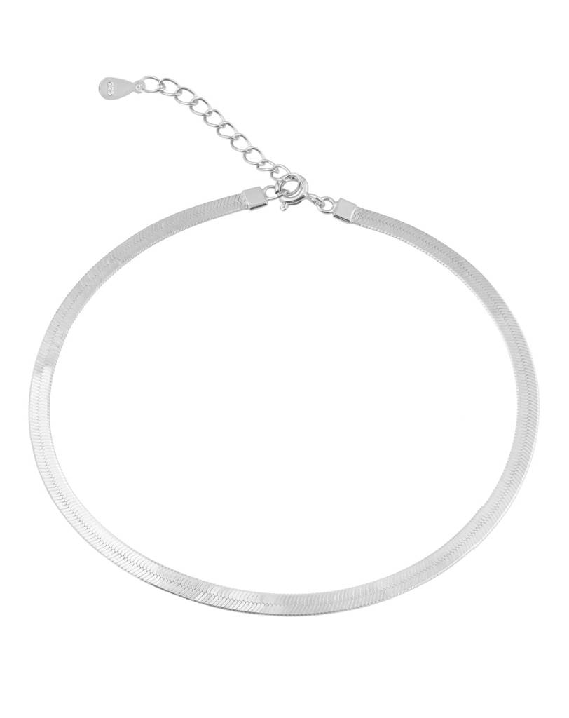 Viper Snake Chain Anklet In 92.5 Sterling Silver : WH-AK-037-SL(PR)