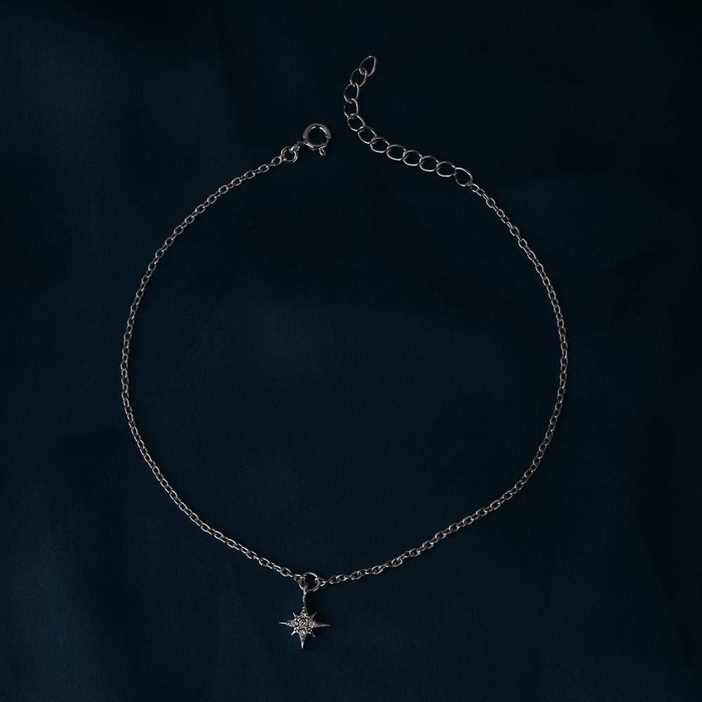 Nothern Star Anklet In 92.5 Sterling Silver : WH-AK-041-SL(SG)
