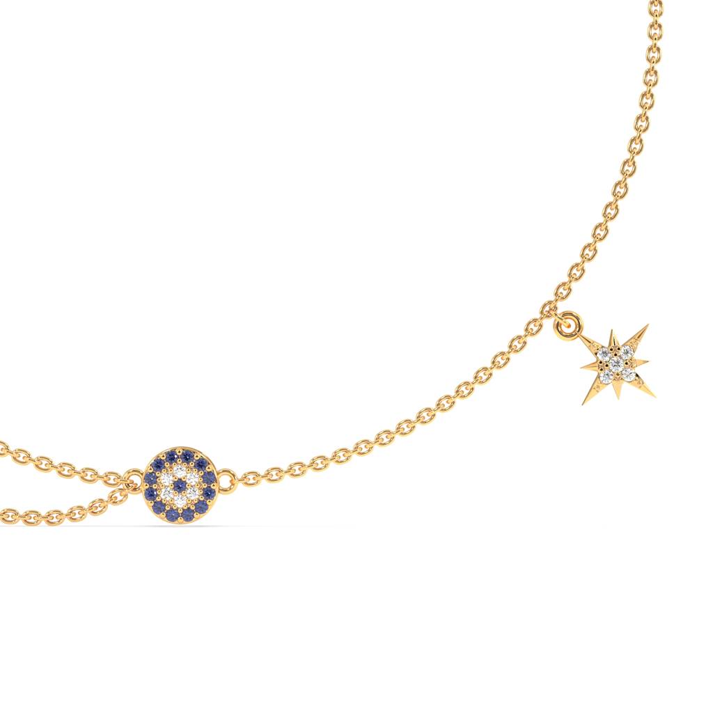 Starlight Protective Adjustable Anklet In 92.5 Sterling Silver : WH-AK-042-GD(PR)