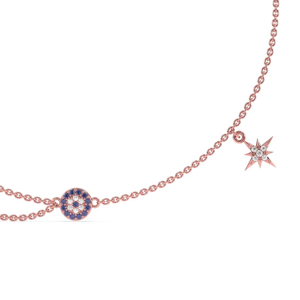 Starlight Protective Adjustable Anklet In 92.5 Sterling Silver : WH-AK-042-RG(PR)