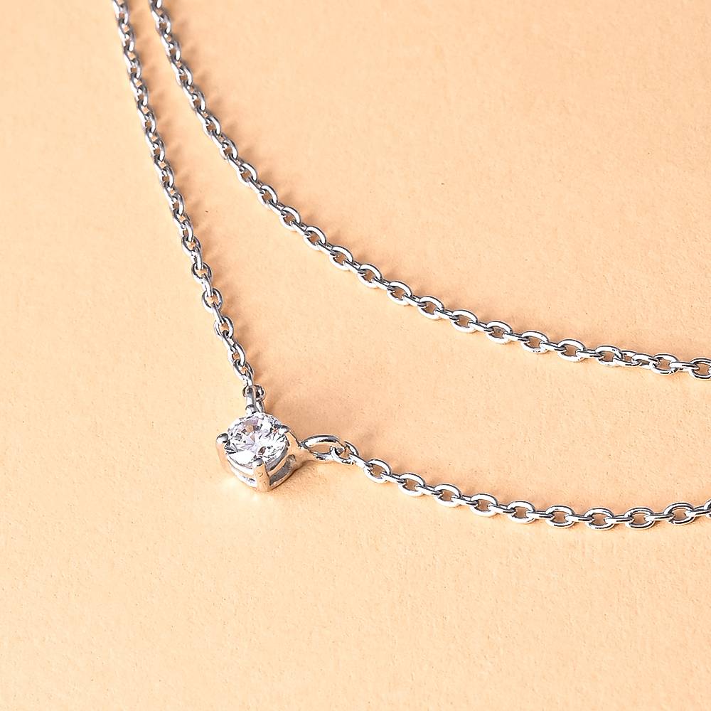 Luxe Diamond Anklet In 92.5 Sterling Silver : WH-AK-045-SL(PR)