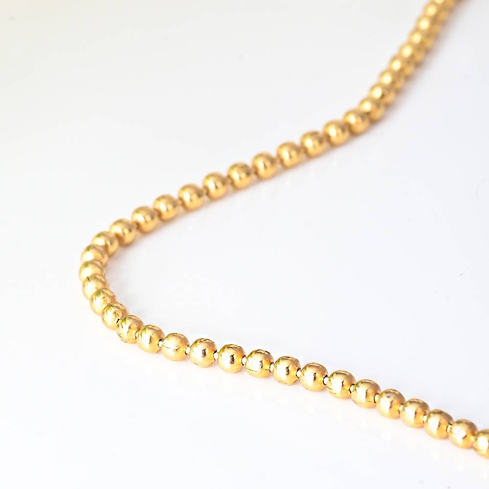 Fiona Beaded Adjustable Anklet In Sterling Silver : WH-AK-049-GD(PR)