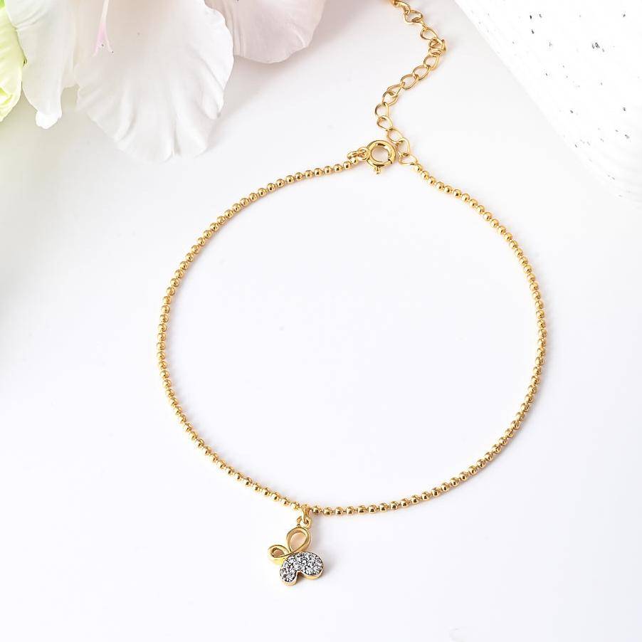 Titli Everlasting Anklet In 92.5 Sterling Silver : WH-AK-050-GD(PR)