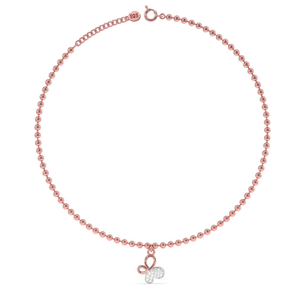 Titli Everlasting Anklet In 92.5 Sterling Silver : WH-AK-050-RG(SG)