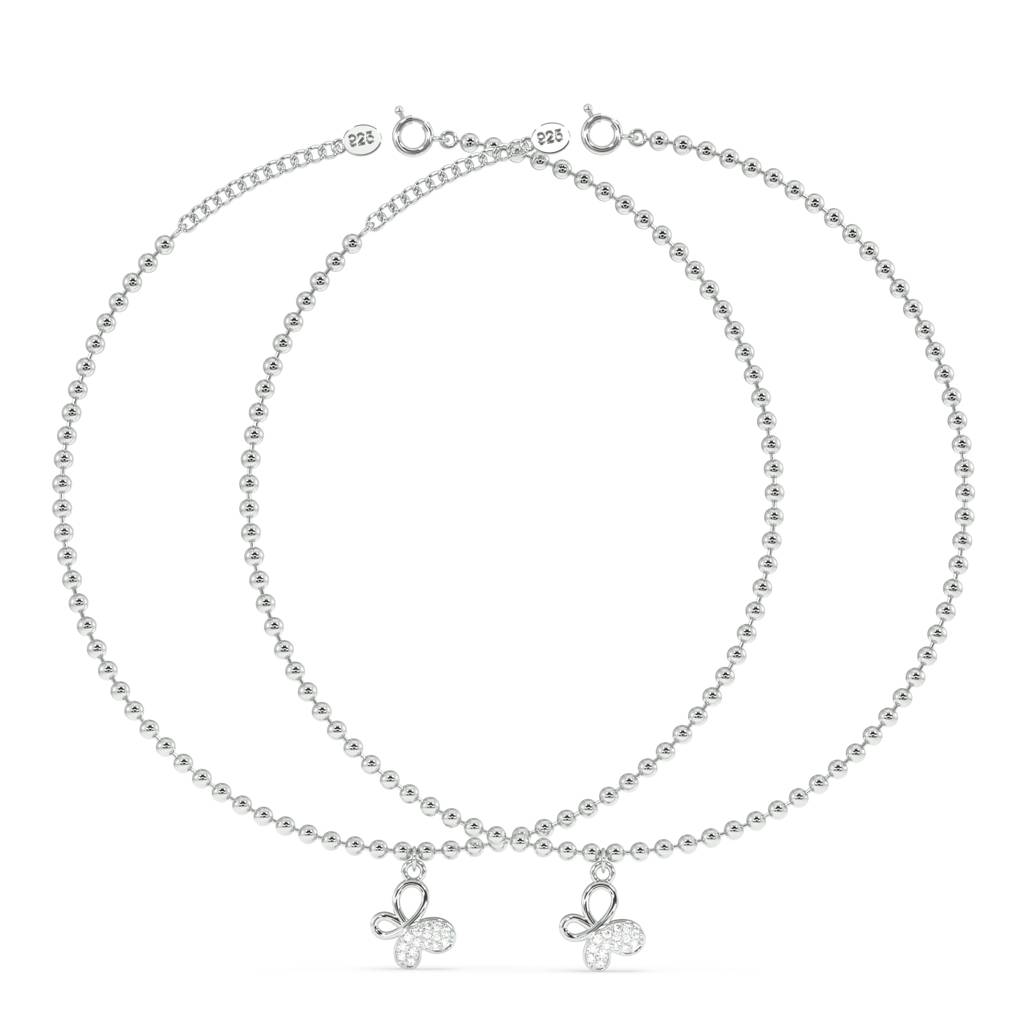 Titli Everlasting Anklet In 92.5 Sterling Silver : WH-AK-050-SL(PR)