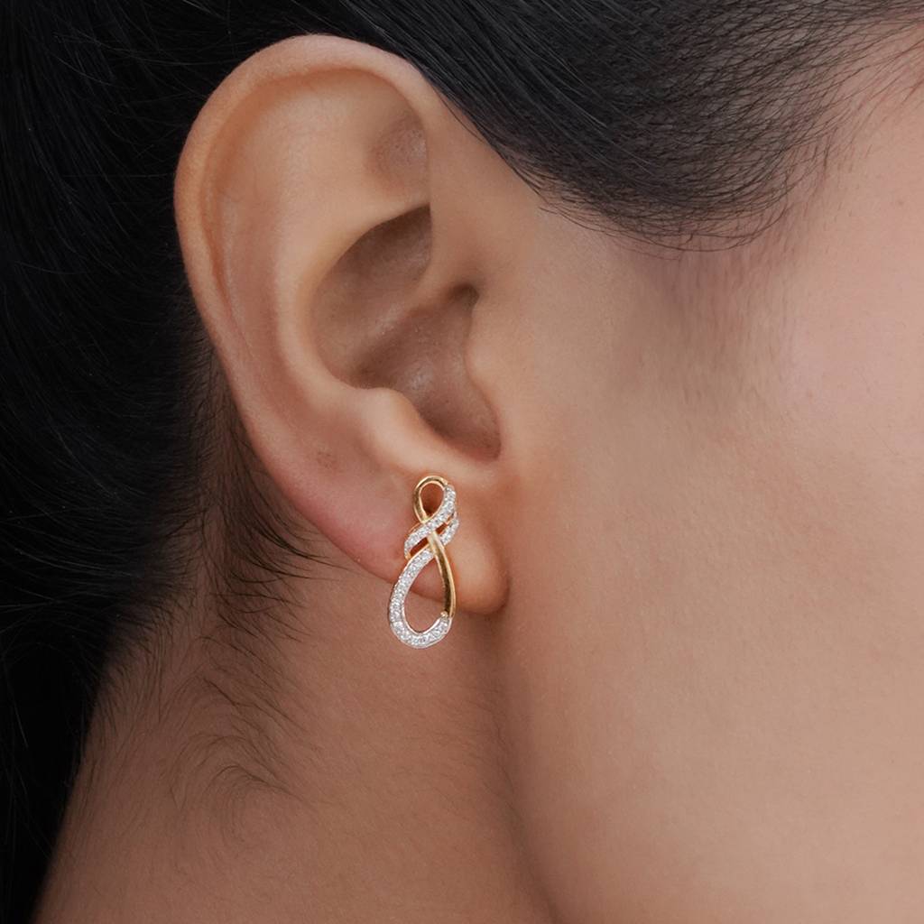 Infinity Luxe Drops In 92.5 Sterling Silver : WH-ER-156-GD