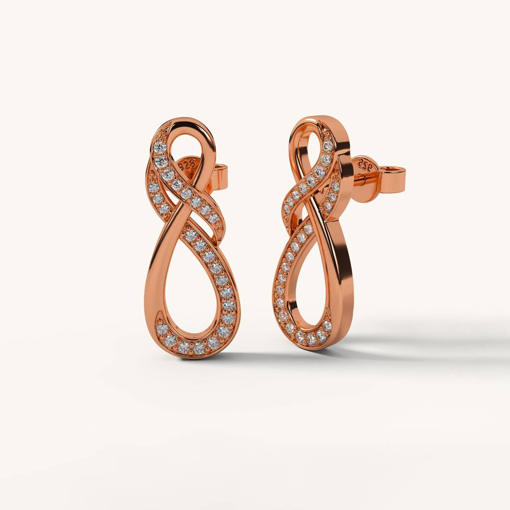 Infinity Luxe Drops In 92.5 Sterling Silver : WH-ER-156-RG