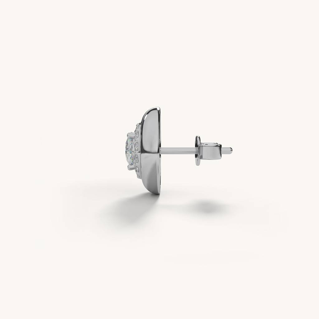 Halo Glint Studs In 92.5 Sterling Silver : WH-ER-161-SL